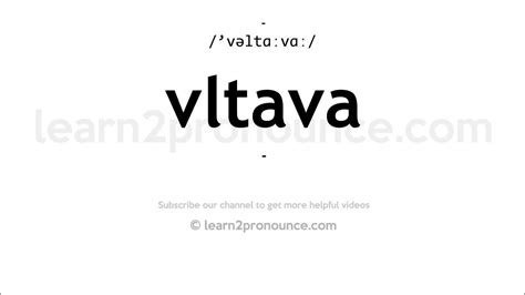 vltava pronunciation